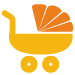 Drawing of a stroller Drawing of a stroller