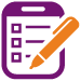Drawing of a checklist and pen Drawing of a checklist and pen