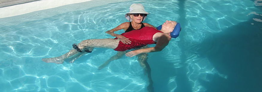 Aquatic Therapy Patient in a Pool Aquatic Therapy Patient in a Pool