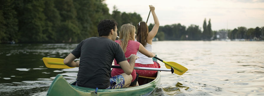 Group in a canoe