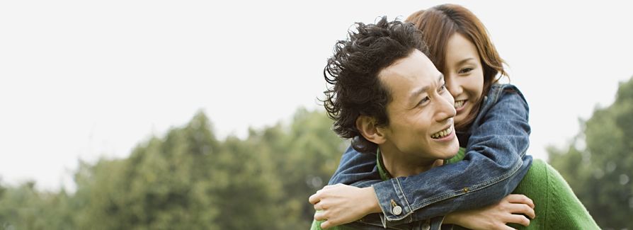 Young Smiling Couple Outdoors