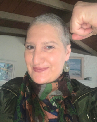 Portrait of Amy Spain during her cancer journey