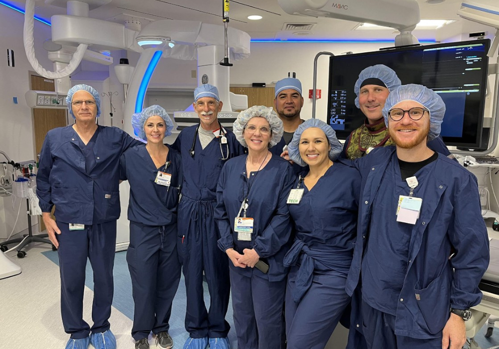 The French Hospital cardiac team stands in the new Heart Catheterization Lab