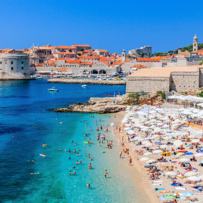 Croatia beach and city
