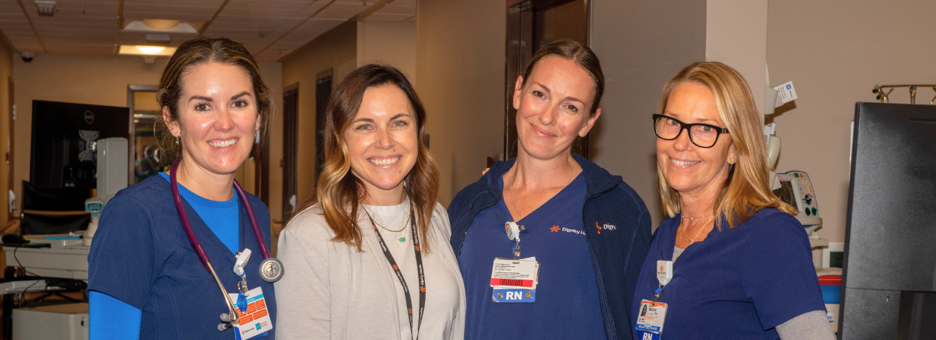 Portrait of four female French Hospital nurses 