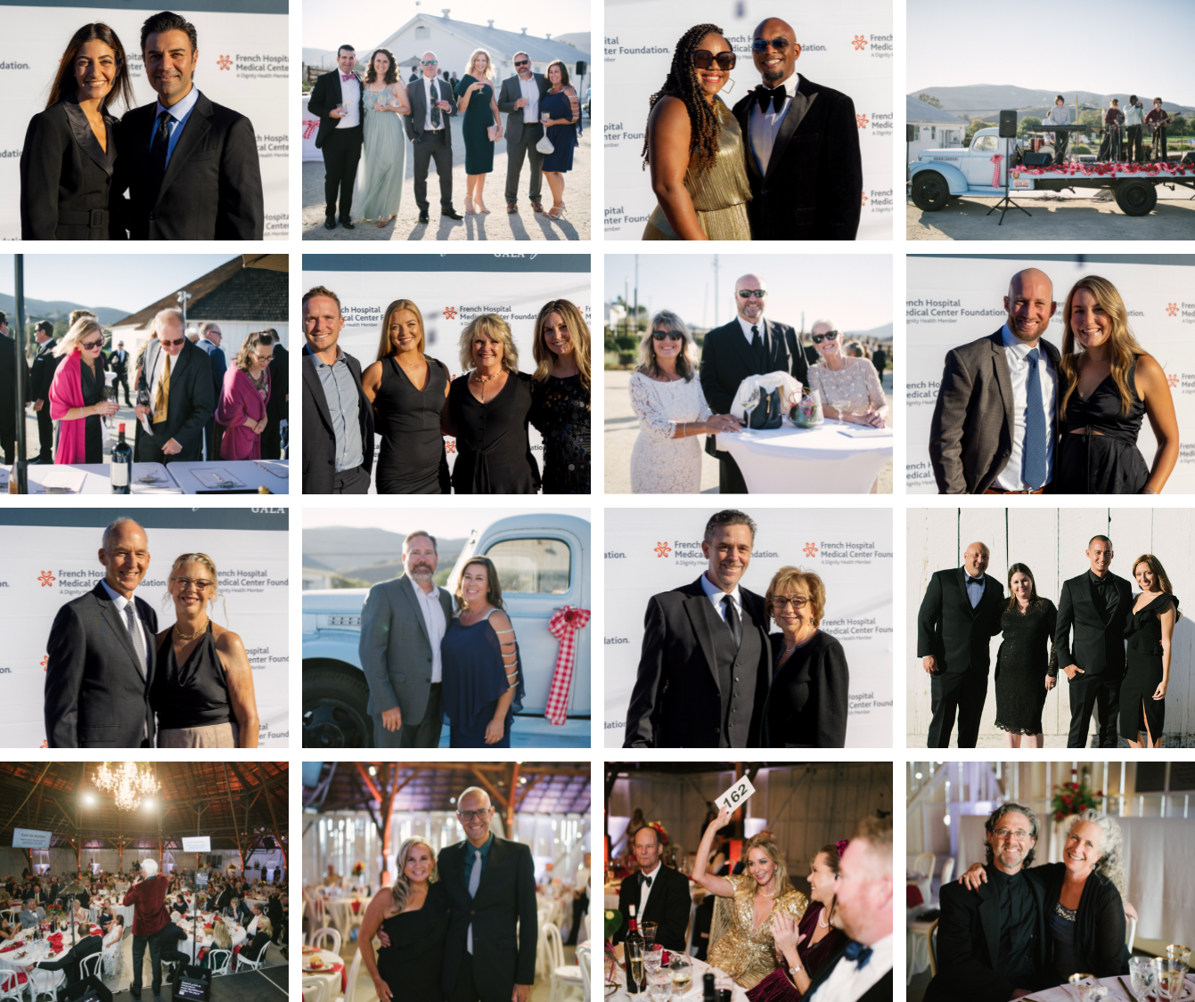 Collage of photo from the 2022 Gala showing guests and the event.