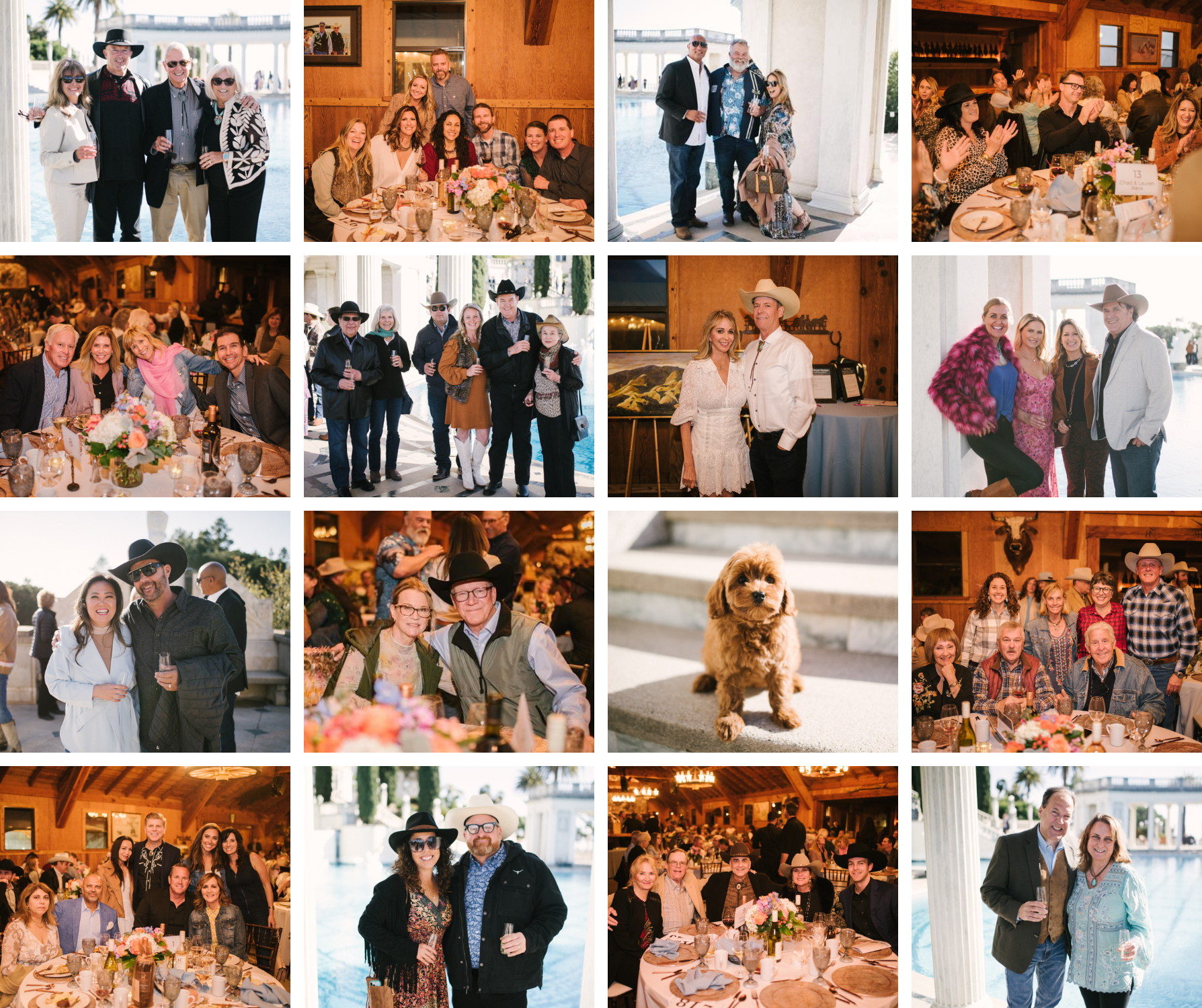 Collage of photo from 2023 Share the Hope showing guests and the event.
