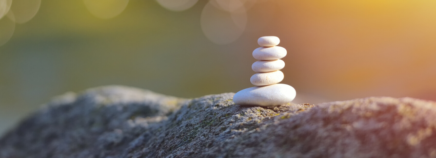 Image of tranquil stack of rocks 