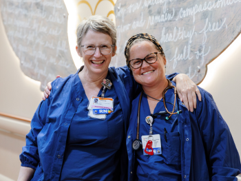 Two smiling French Hospital nurses