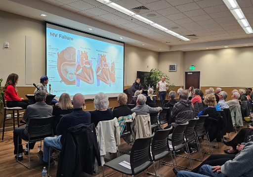 Guests and speakers at a What's Up Doc education session