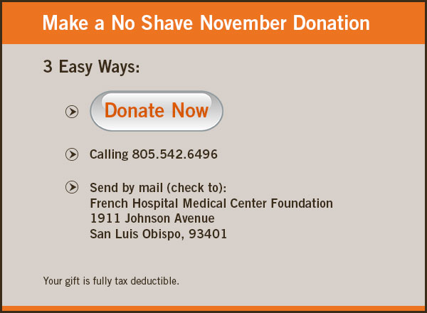 No Shave Directions on how to donate